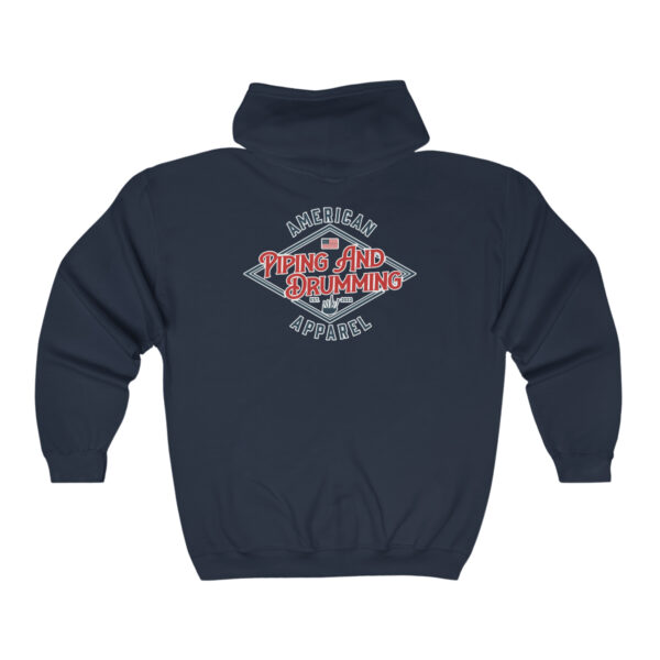 American Piping and Drumming Apparel Logo Full Zip Hooded Sweatshirt - Image 2