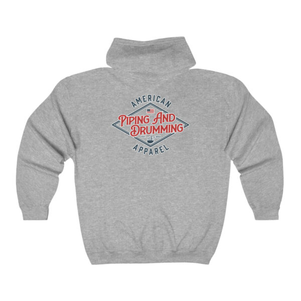 American Piping and Drumming Apparel Logo Full Zip Hooded Sweatshirt - Image 6