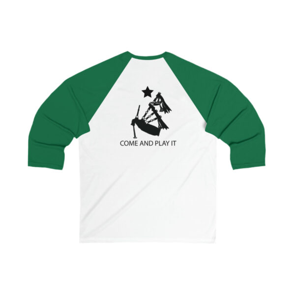 Come and Play It Piper 3/4 Sleeve Baseball Tee - Image 3