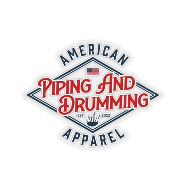 American Piping and Drumming Apparel Logo Kiss-Cut Stickers - Image 4