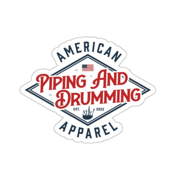 American Piping and Drumming Apparel Logo Kiss-Cut Stickers - Image 7