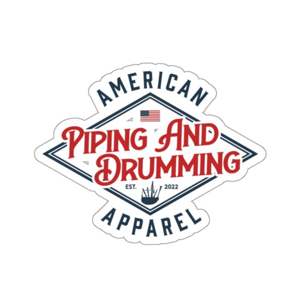 American Piping and Drumming Apparel Logo Kiss-Cut Stickers - Image 22