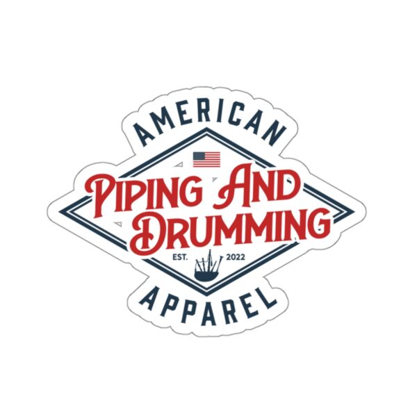 American Piping and Drumming Apparel Logo Kiss-Cut Stickers - Image 13