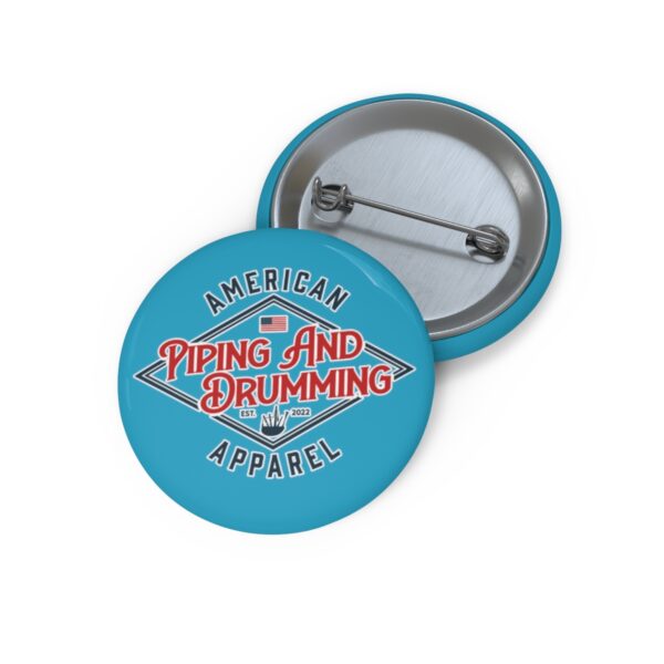 American Piping and Drumming Apparel Logo Custom Pin Buttons