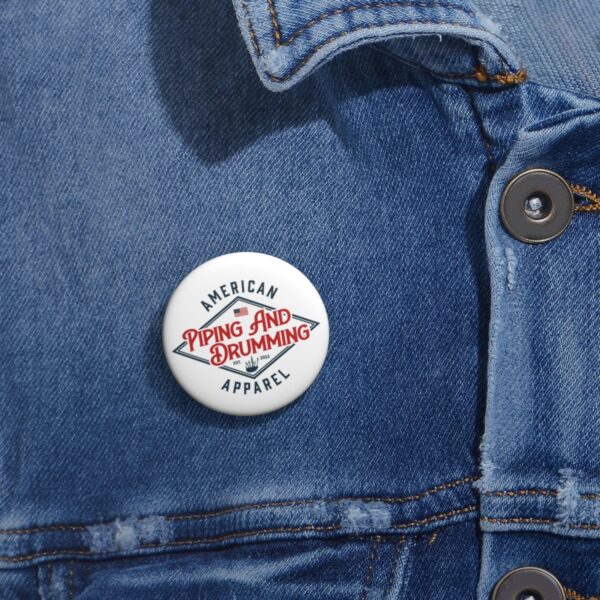 American Piping and Drumming Apparel Logo Custom Pin Buttons - Image 4