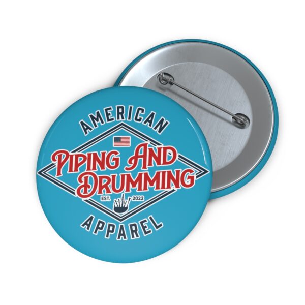 American Piping and Drumming Apparel Logo Custom Pin Buttons - Image 3