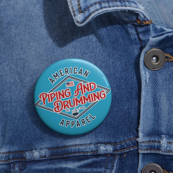 American Piping and Drumming Apparel Logo Custom Pin Buttons - Image 4