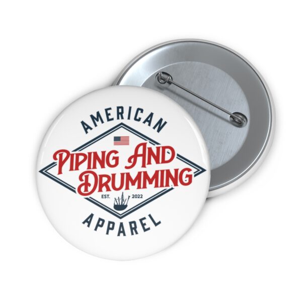 American Piping and Drumming Apparel Logo Custom Pin Buttons - Image 5