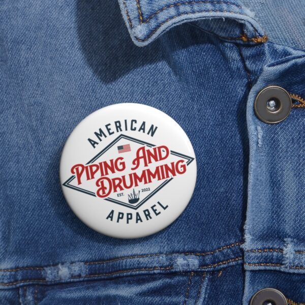 American Piping and Drumming Apparel Logo Custom Pin Buttons - Image 6