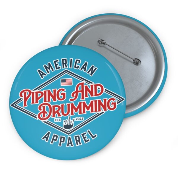 American Piping and Drumming Apparel Logo Custom Pin Buttons - Image 5