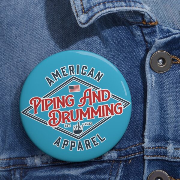 American Piping and Drumming Apparel Logo Custom Pin Buttons - Image 6