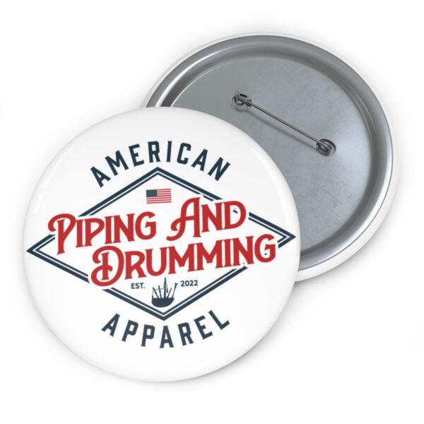 American Piping and Drumming Apparel Logo Custom Pin Buttons