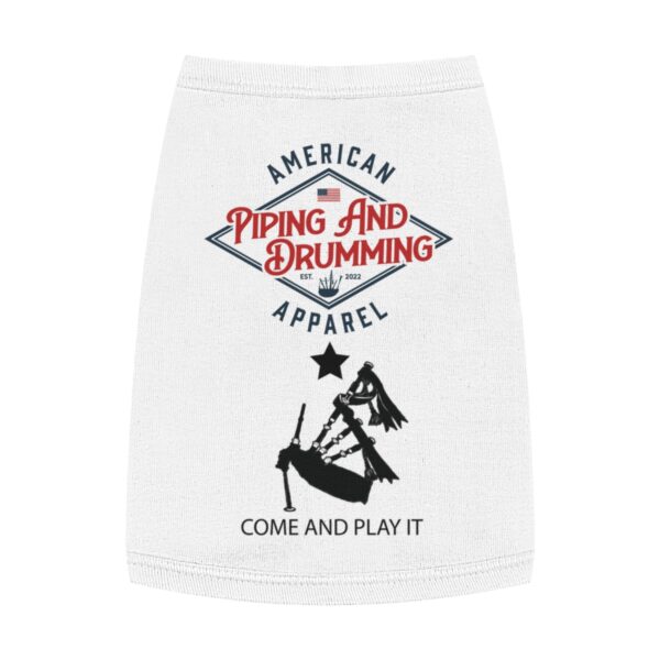 American Piping and Drumming Apparel/ Come and Play It Piper Pet Tank Top - Image 3