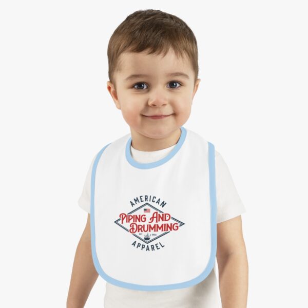 American Piping and Drumming Apparel Logo Baby Bib - Image 2