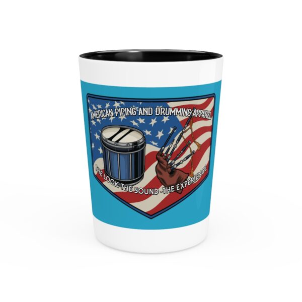 American Piping and Drumming Apparel Badge Shot Glass