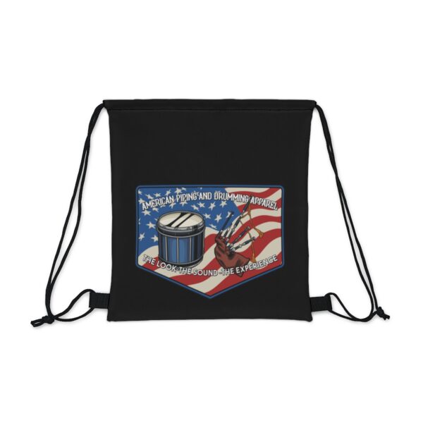 American Piping and Drumming Apparel Badge Drawstring Bag