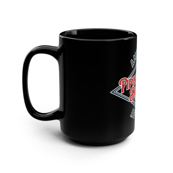 American Piping and Drumming Apparel Logo Black Mug, 15oz - Image 4