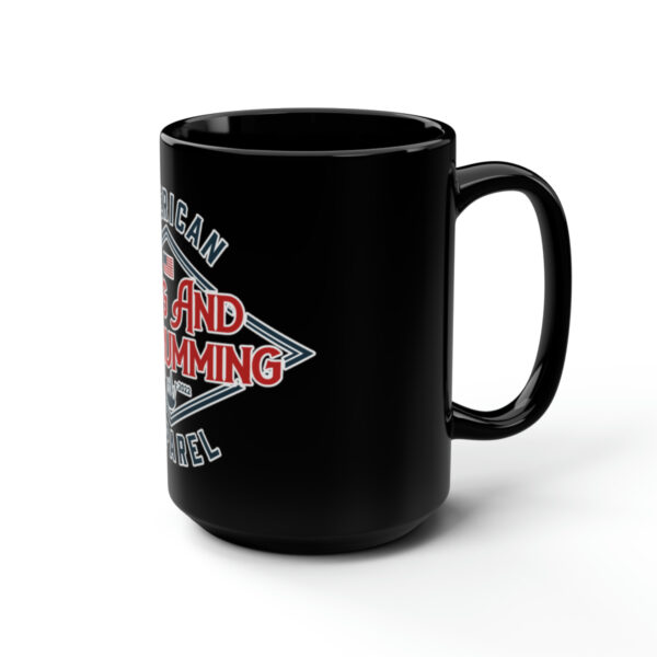 American Piping and Drumming Apparel Logo Black Mug, 15oz - Image 5