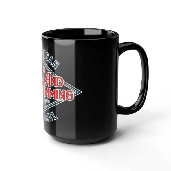 American Piping and Drumming Apparel Logo Black Mug, 15oz - Image 6