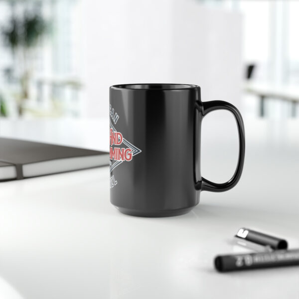 American Piping and Drumming Apparel Logo Black Mug, 15oz - Image 9