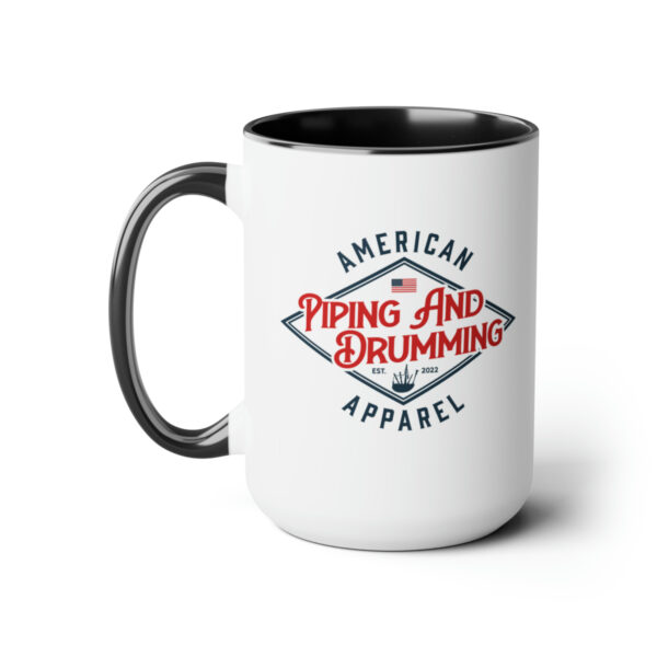 "I'd Rather Be Drumming" Two-Tone Coffee Mugs, 15oz - Image 6