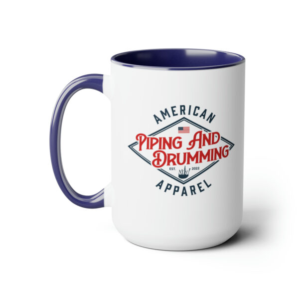 "I'd Rather Be Drumming" Two-Tone Coffee Mugs, 15oz - Image 11