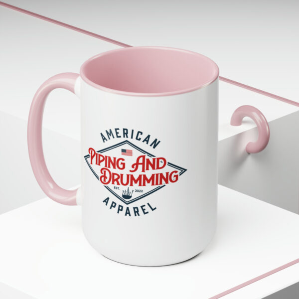 "I'd Rather Be Drumming" Two-Tone Coffee Mugs, 15oz - Image 20