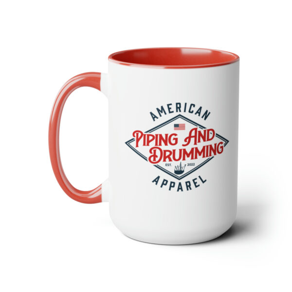 "I'd Rather Be Drumming" Two-Tone Coffee Mugs, 15oz - Image 21