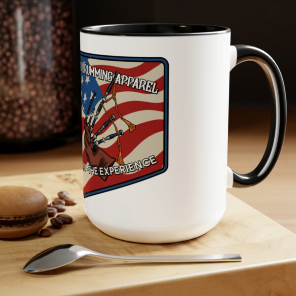 American Piping and Drumming Apparel Badge Two-Tone Coffee Mugs, 15oz - Image 9