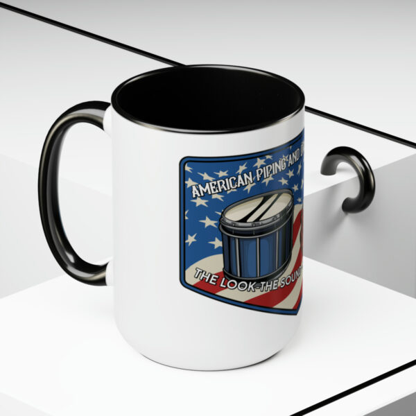 American Piping and Drumming Apparel Badge Two-Tone Coffee Mugs, 15oz - Image 10