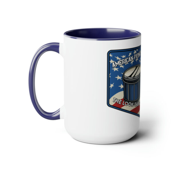 American Piping and Drumming Apparel Badge Two-Tone Coffee Mugs, 15oz - Image 2