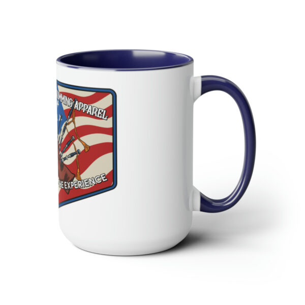 American Piping and Drumming Apparel Badge Two-Tone Coffee Mugs, 15oz - Image 3