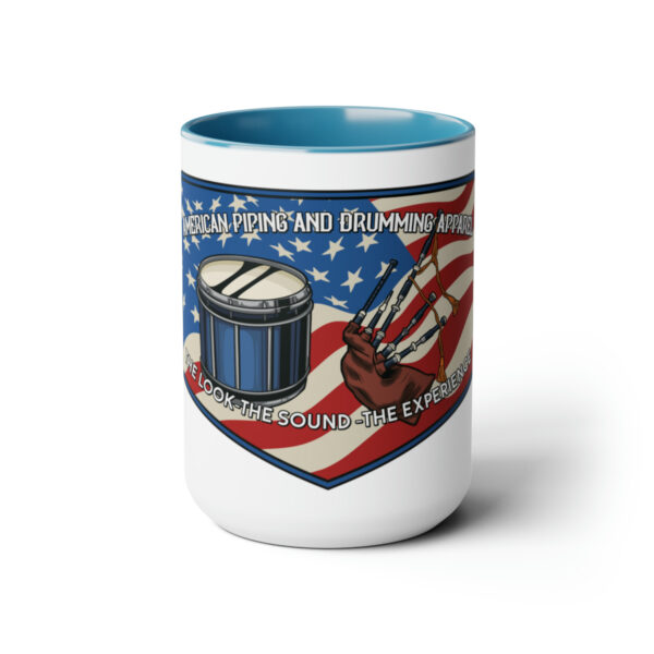 American Piping and Drumming Apparel Badge Two-Tone Coffee Mugs, 15oz - Image 12