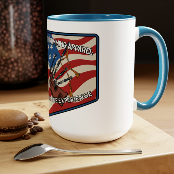 American Piping and Drumming Apparel Badge Two-Tone Coffee Mugs, 15oz - Image 14