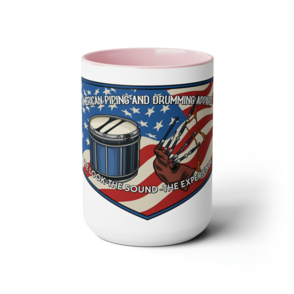 American Piping and Drumming Apparel Badge Two-Tone Coffee Mugs, 15oz - Image 17