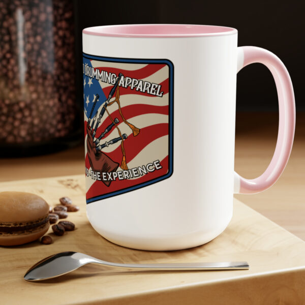 American Piping and Drumming Apparel Badge Two-Tone Coffee Mugs, 15oz - Image 19