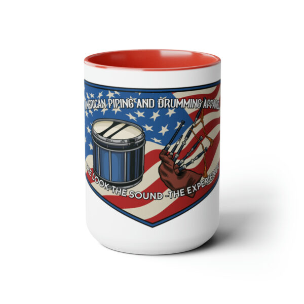 American Piping and Drumming Apparel Badge Two-Tone Coffee Mugs, 15oz - Image 22