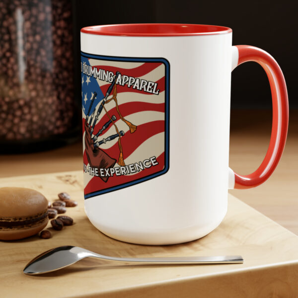 American Piping and Drumming Apparel Badge Two-Tone Coffee Mugs, 15oz - Image 24